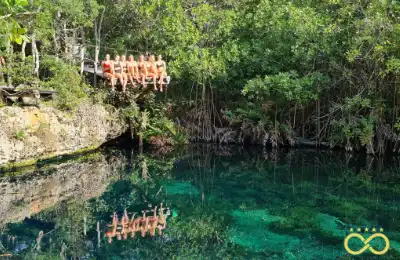 Cenote Xunaan-Ha on a private Tulum group tour